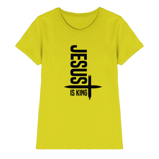 Jesus is King | Ein Statement des Glaubens - Ladies Premium Shirt - Lady-Shirts - Pixel Lime - GfoitMa