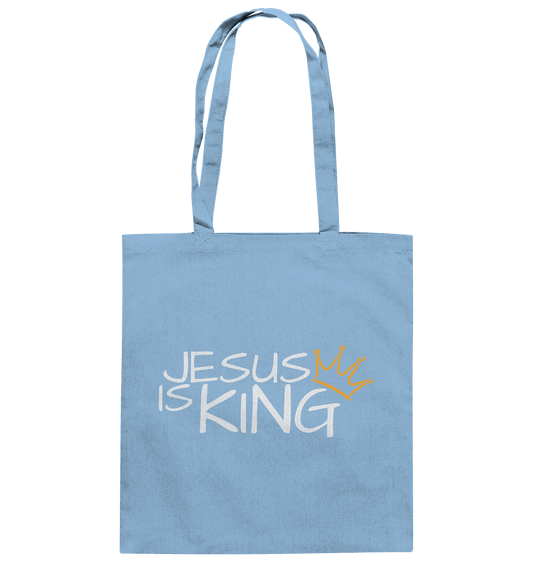 Jesus is King – Eine kraftvolle Botschaft des Glaubens | Christliche Kleidung - Baumwolltasche - Taschen - Sky Blue - GfoitMa
