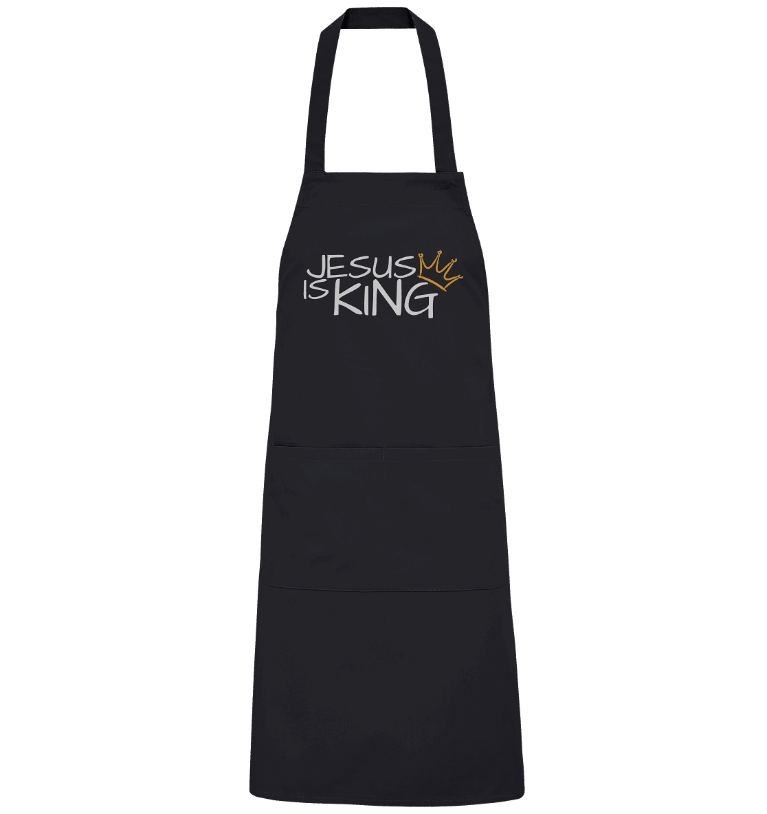 Jesus is King – Eine kraftvolle Botschaft des Glaubens | Christliche Kleidung - Organic Grillschürze - Home & Living - Black - GfoitMa