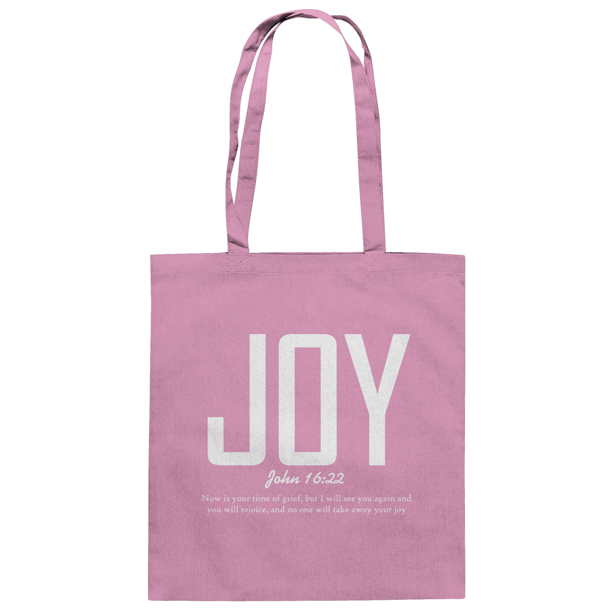JOY – John 16:22 | Christliches Design mit Bibelvers - Baumwolltasche - Taschen - Classic Pink - GfoitMa