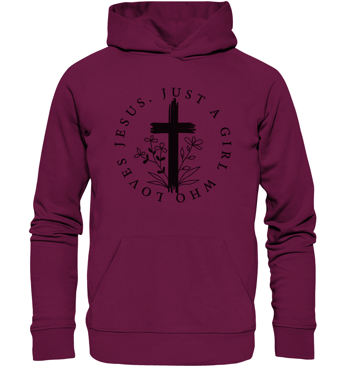 Just a girl who loves Jesus - Premium Unisex Hoodie - Hoodies - Burgund - GfoitMa