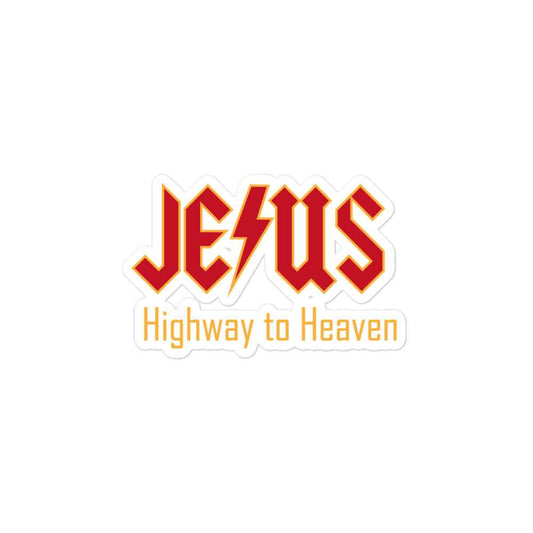 JESUS - Highway to Heaven - Blasenfreie Aufkleber