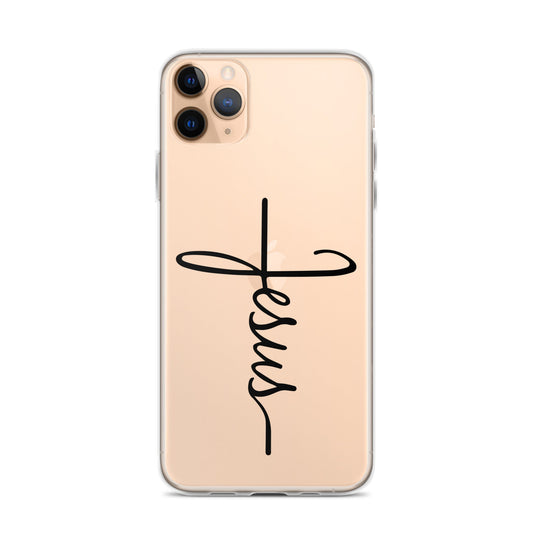 Kreuz mit Jesus Schrift - iPhone-Hülle - GfoitMa - iPhone 11 Pro Max