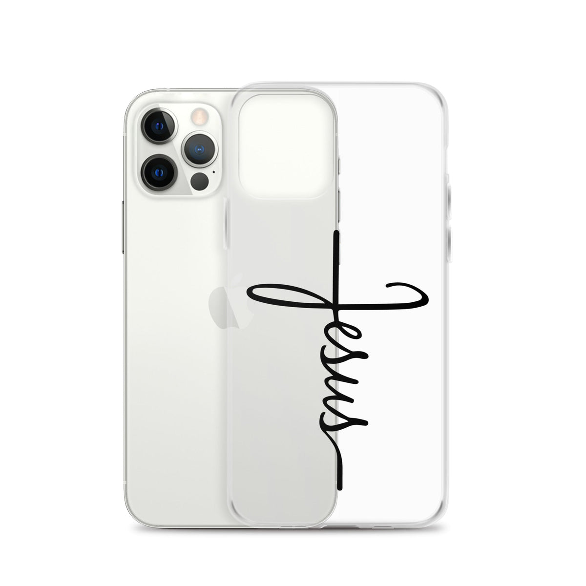 Kreuz mit Jesus Schrift - iPhone-Hülle - GfoitMa