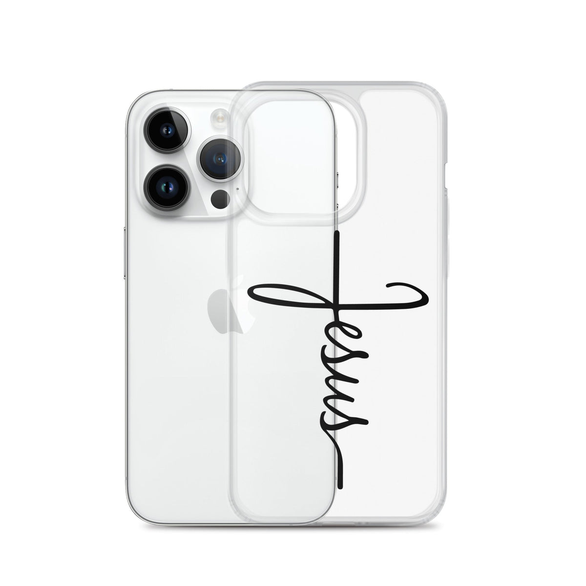 Kreuz mit Jesus Schrift - iPhone-Hülle - GfoitMa