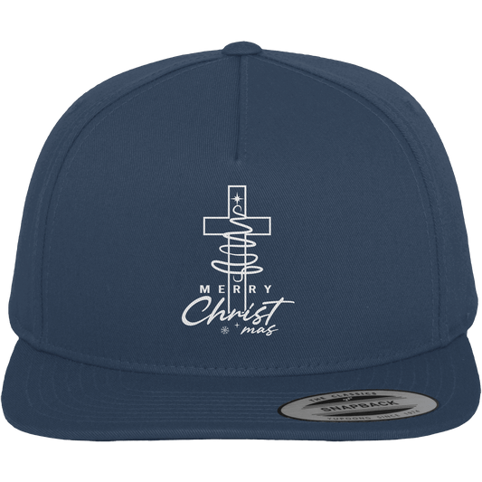 Kreuz und Christbaum – Merry Christ*mas Design - Premium Snapback - Kappen & Mützen - Navy / Green - GfoitMa