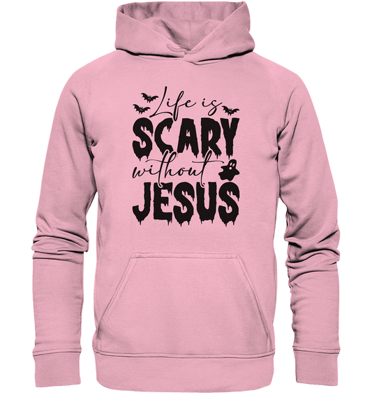 Life is Scary without Jesus - Christliche Kleidung & Geschenke - Kids Premium Hoodie - Kids & Babys - Light Pink - GfoitMa