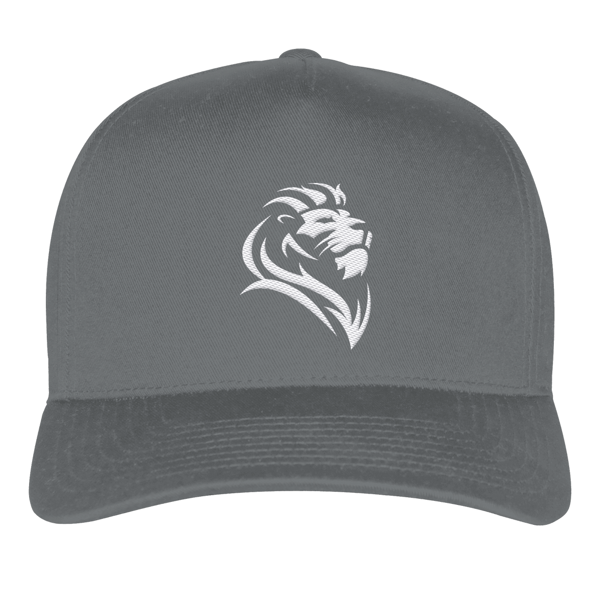 Löwe von Juda (Stick) | Christliche Kleidung - Classic Curved Snapback - Kappen & Mützen - Grey - GfoitMa