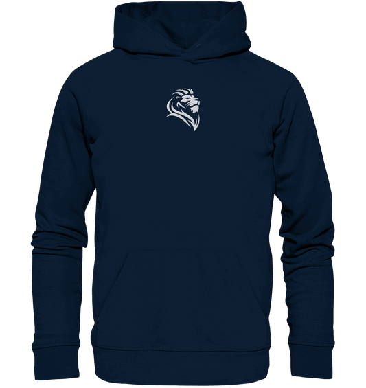 Löwe von Juda (Stick) | Christliche Kleidung - Organic Hoodie (Stick) - Hoodies - French Navy - GfoitMa