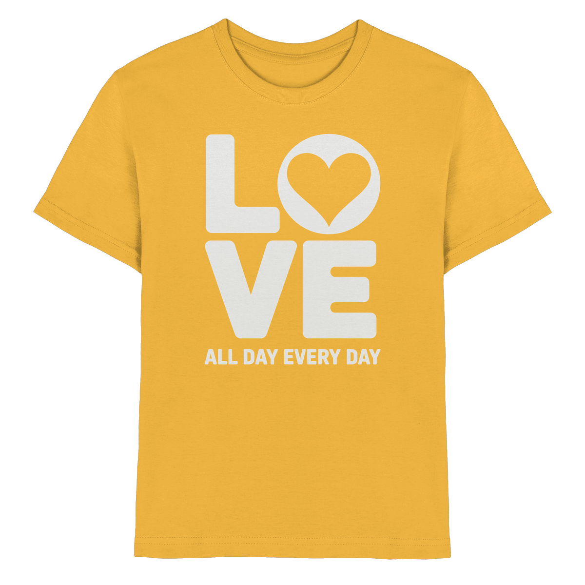 Love All Day Every Day | Love Design - Kids Premium Shirt - Kids & Babys - Gold - GfoitMa