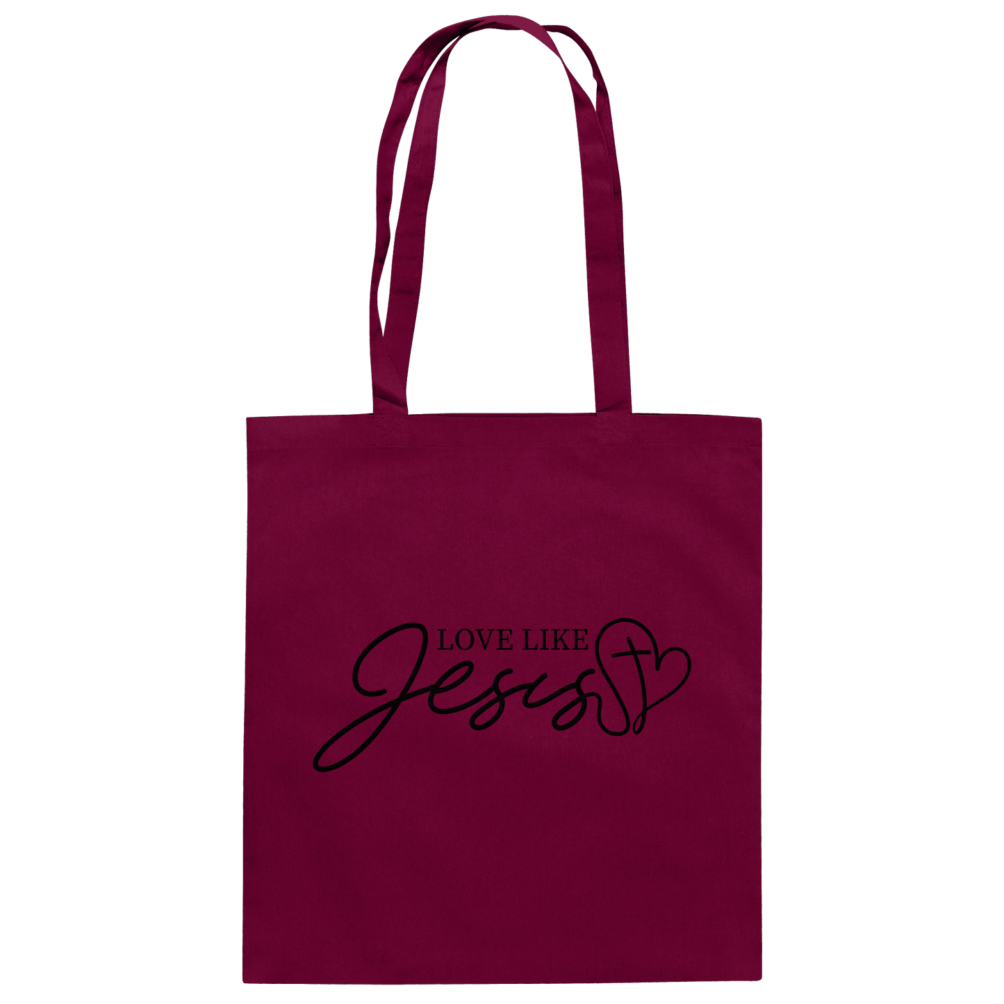 Love Like Jesus – Liebe, die verändert | Ein Statement des Glaubens - Baumwolltasche - Taschen - Burgundy - GfoitMa
