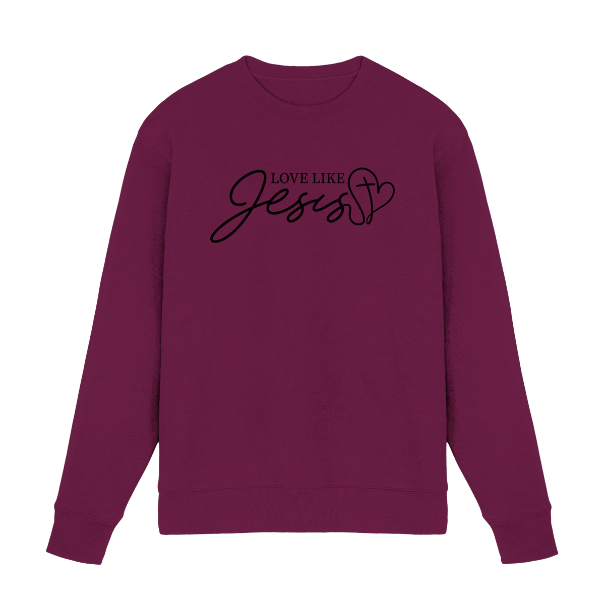 Love Like Jesus – Liebe, die verändert | Ein Statement des Glaubens - Premium Sweatshirt - Sweatshirts - Burgund - GfoitMa