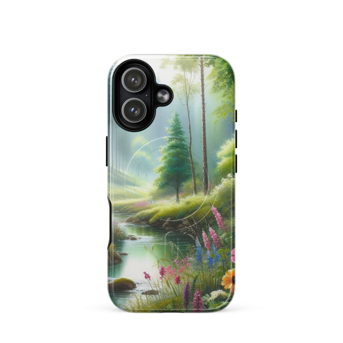 Wald in Wasserfarben - Hardcase iPhone®-Hülle mit MagSafe® - GfoitMa - iPhone 17