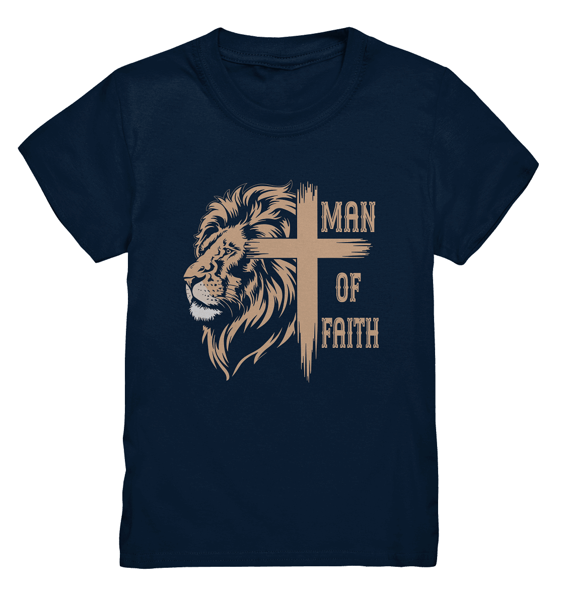 Man of Faith | Christliche Designs - Kids Premium Shirt - Kids & Babys - Navy - GfoitMa