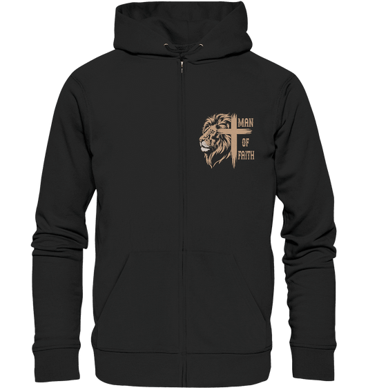 Man of Faith | Christliche Designs - Zipper - Jacken/ Zipper - Black Pure - GfoitMa