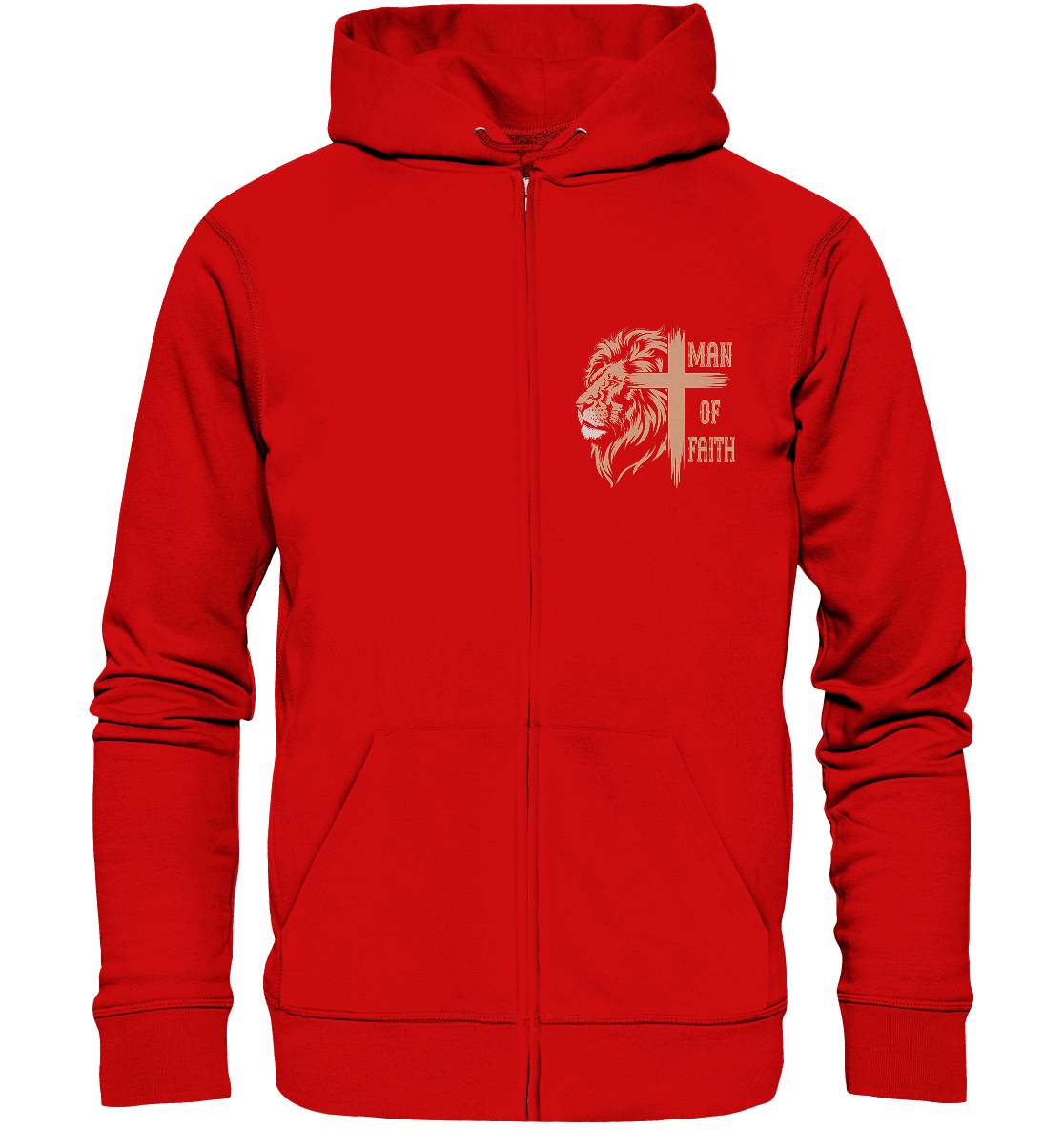 Man of Faith | Christliche Designs - Zipper - Jacken/ Zipper - Red - GfoitMa