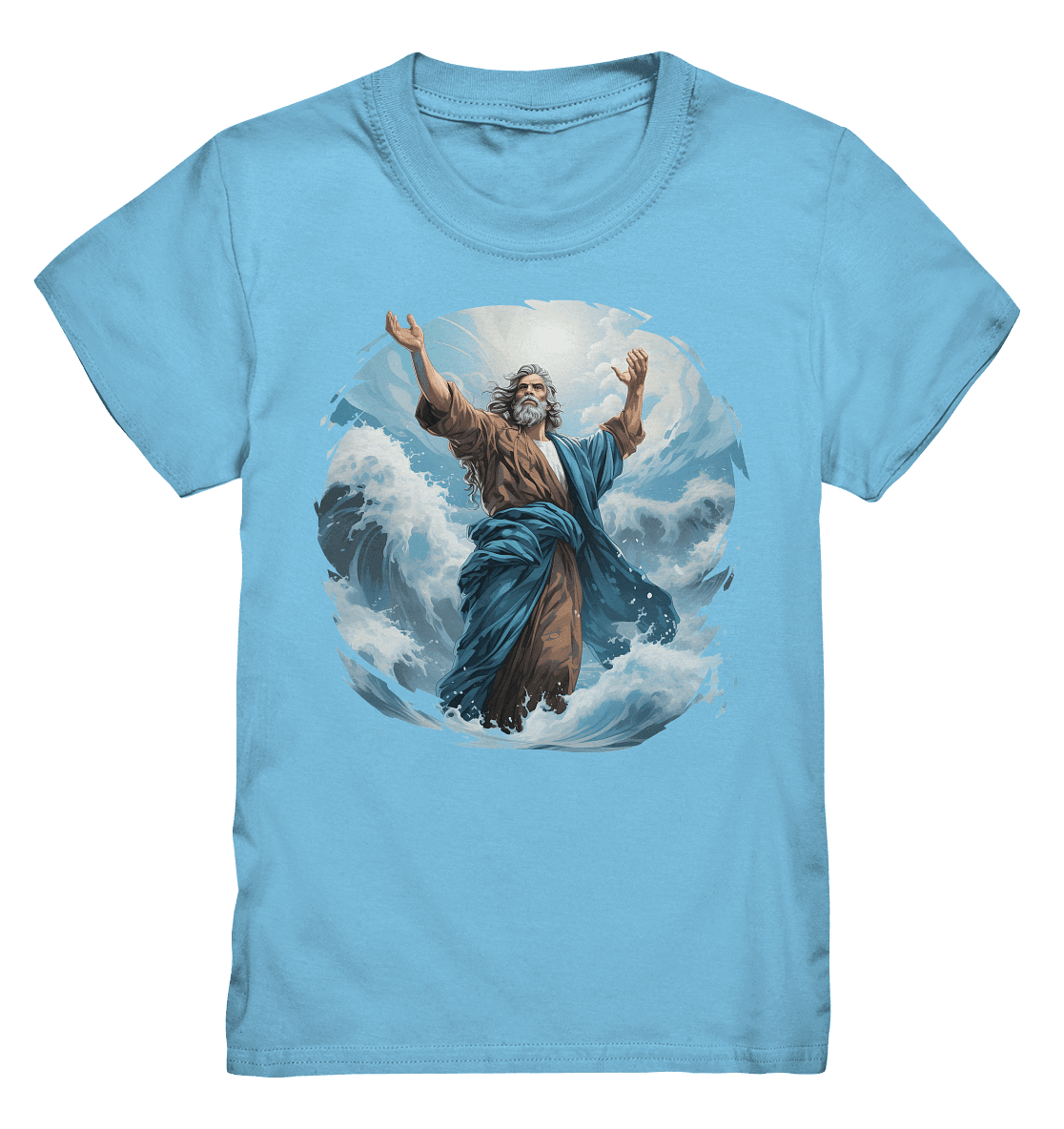 Moses – Glaube, der das Meer teilt | Christliche Kleidung - Kids Premium Shirt - Kids & Babys - Sky Blue - GfoitMa