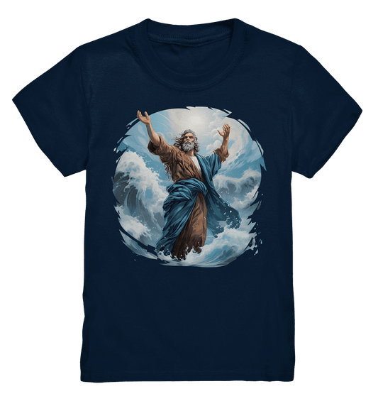 Moses – Glaube, der das Meer teilt | Christliche Kleidung - Kids Premium Shirt - Kids & Babys - Navy - GfoitMa