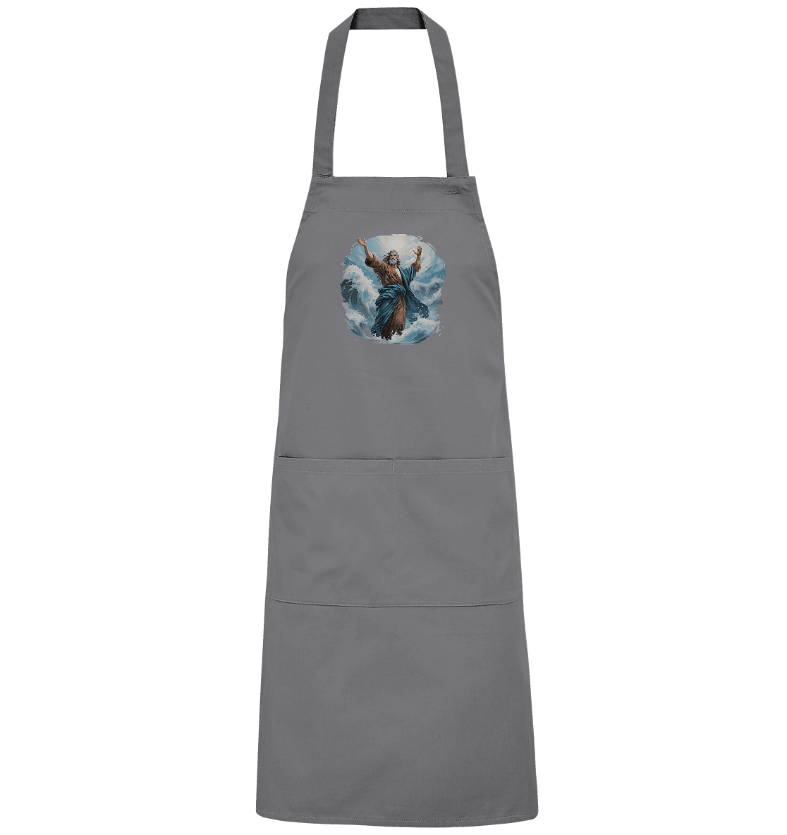 Moses – Glaube, der das Meer teilt | Christliche Kleidung - Organic Grillschürze - Home & Living - Dark Grey (Solid) - GfoitMa