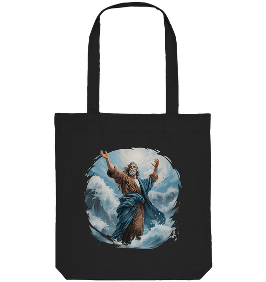 Moses – Glaube, der das Meer teilt | Christliche Kleidung - Organic Tote-Bag - Taschen - Black - GfoitMa