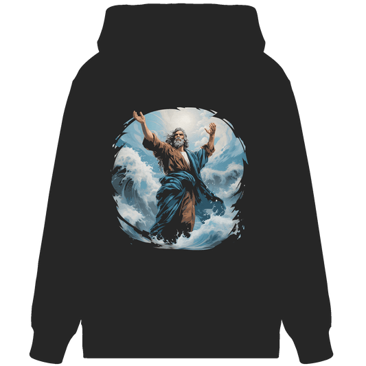 Moses – Glaube, der das Meer teilt | Christliche Kleidung - Organic Zipper - Jacken/ Zipper - Black - GfoitMa