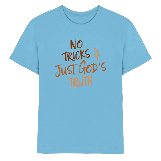 No Tricks – Just God’s Truth | Christliche Kleidung & Geschenke im Retro-Design für Herbst & Halloween - Kids Premium Shirt - Kids & Babys - Sky Blue - GfoitMa