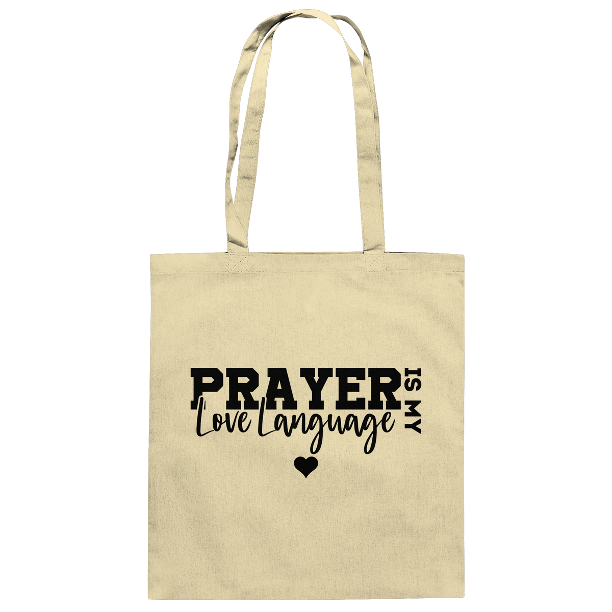 Prayer Is My Love Language – Christliche Kleidung mit Statement - Baumwolltasche - Taschen - Natural - GfoitMa
