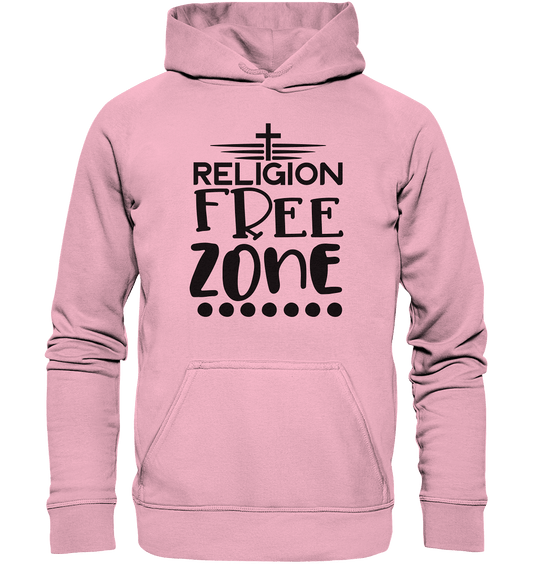 Religion Free Zone | Christliche Kleidung & Geschenke mit Botschaft - Kids Premium Hoodie - Kids & Babys - Light Pink - GfoitMa