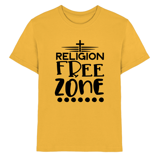 Religion Free Zone | Christliche Kleidung & Geschenke mit Botschaft - Kids Premium Shirt - Kids & Babys - Gold - GfoitMa