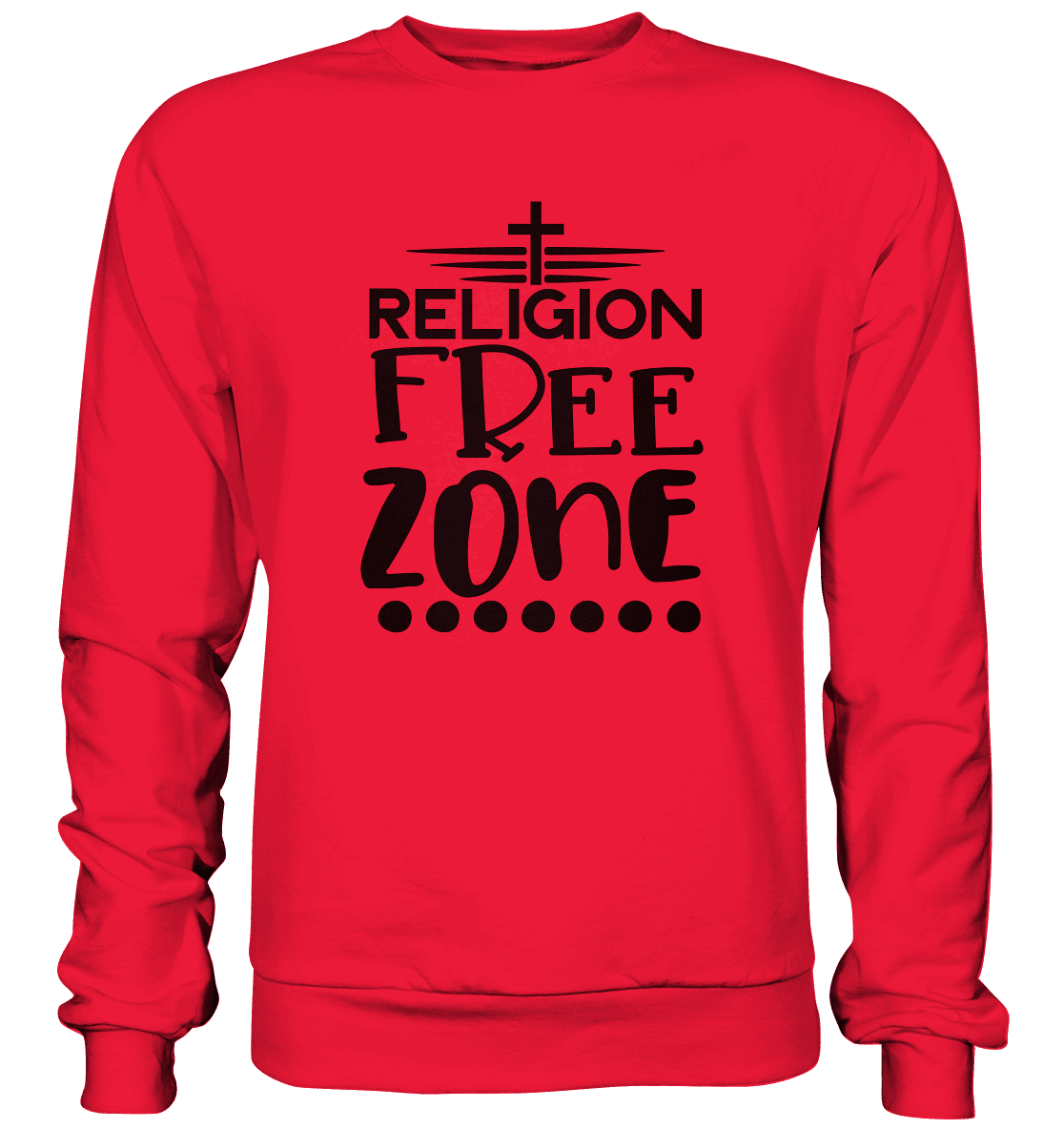 Religion Free Zone | Christliche Kleidung & Geschenke mit Botschaft - Premium Sweatshirt - Sweatshirts - Rot - GfoitMa