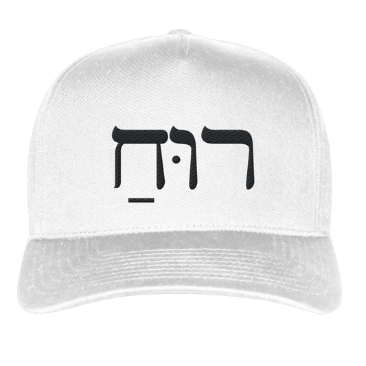 RUACH – Geist, Wind, Atem (Stick) | Christliche Kleidung - Classic Curved Snapback - Kappen & Mützen - White - GfoitMa