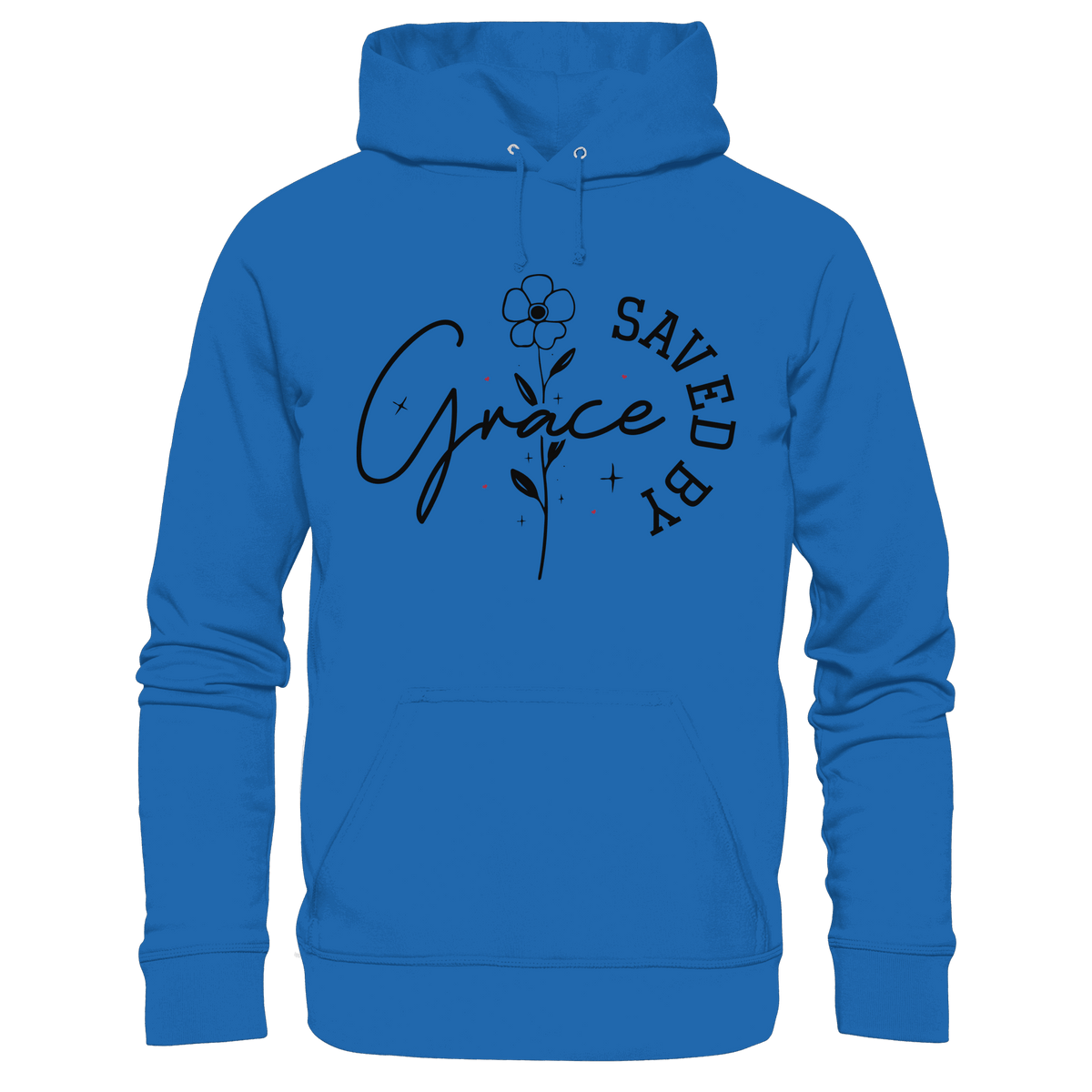 Saved by Grace – ein schlichtes Design mit tiefer Botschaft - Kids Premium Hoodie - Kids & Babys - Royal Blau - GfoitMa