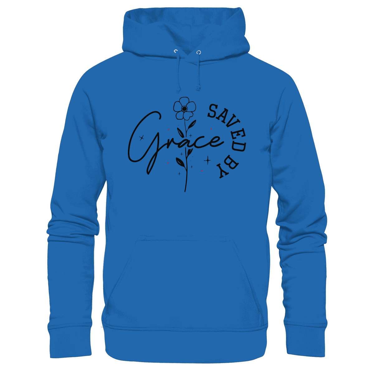 Saved by Grace – ein schlichtes Design mit tiefer Botschaft - Premium Unisex Hoodie - Hoodies - Royal Blau - GfoitMa