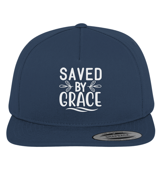 Saved by Grace White – Ein kraftvolles Glaubensstatement - Premium Snapback - GfoitMa - Navy / Green / One Size