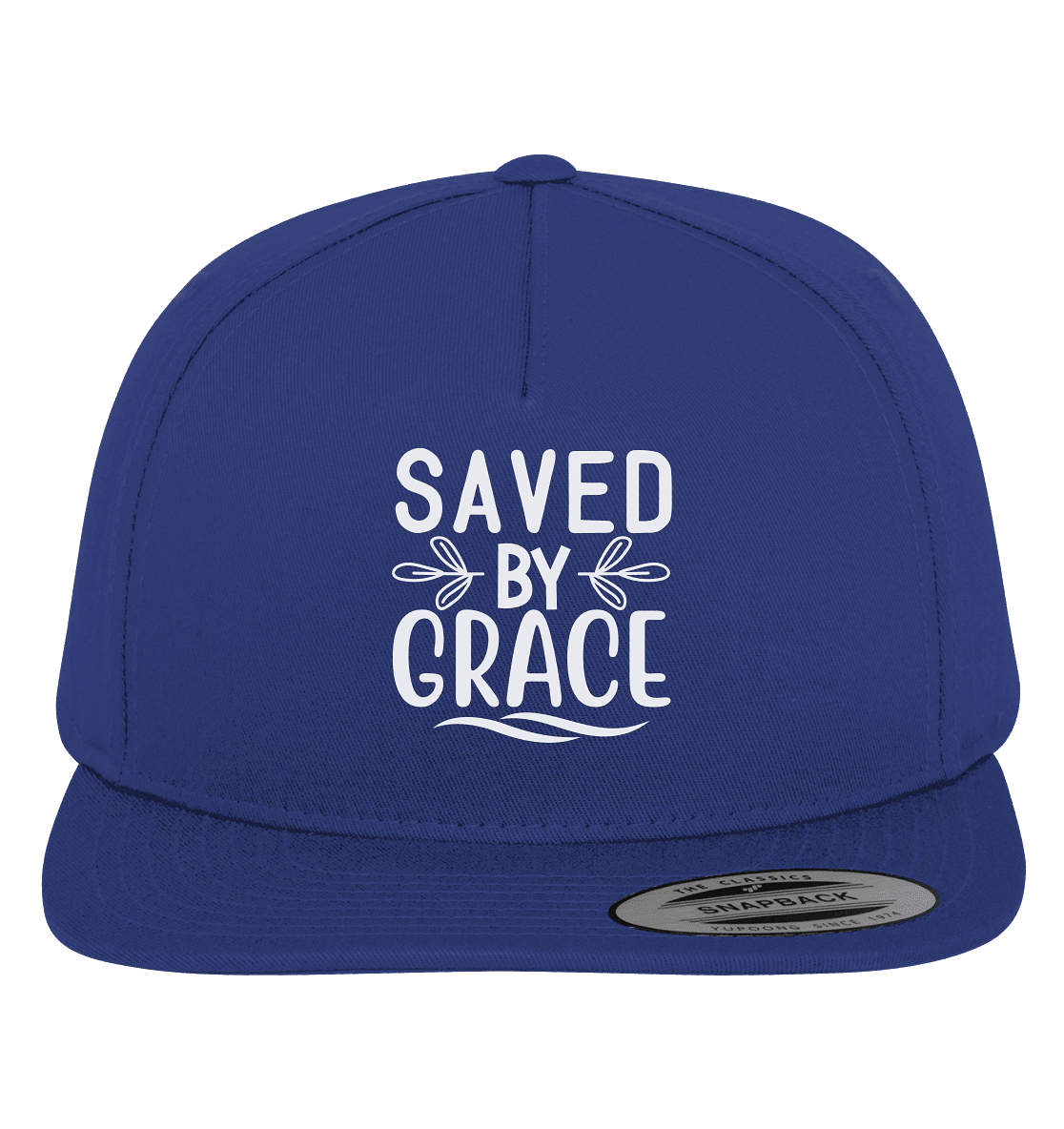 Saved by Grace White – Ein kraftvolles Glaubensstatement - Premium Snapback - GfoitMa - Black / Black / One Size