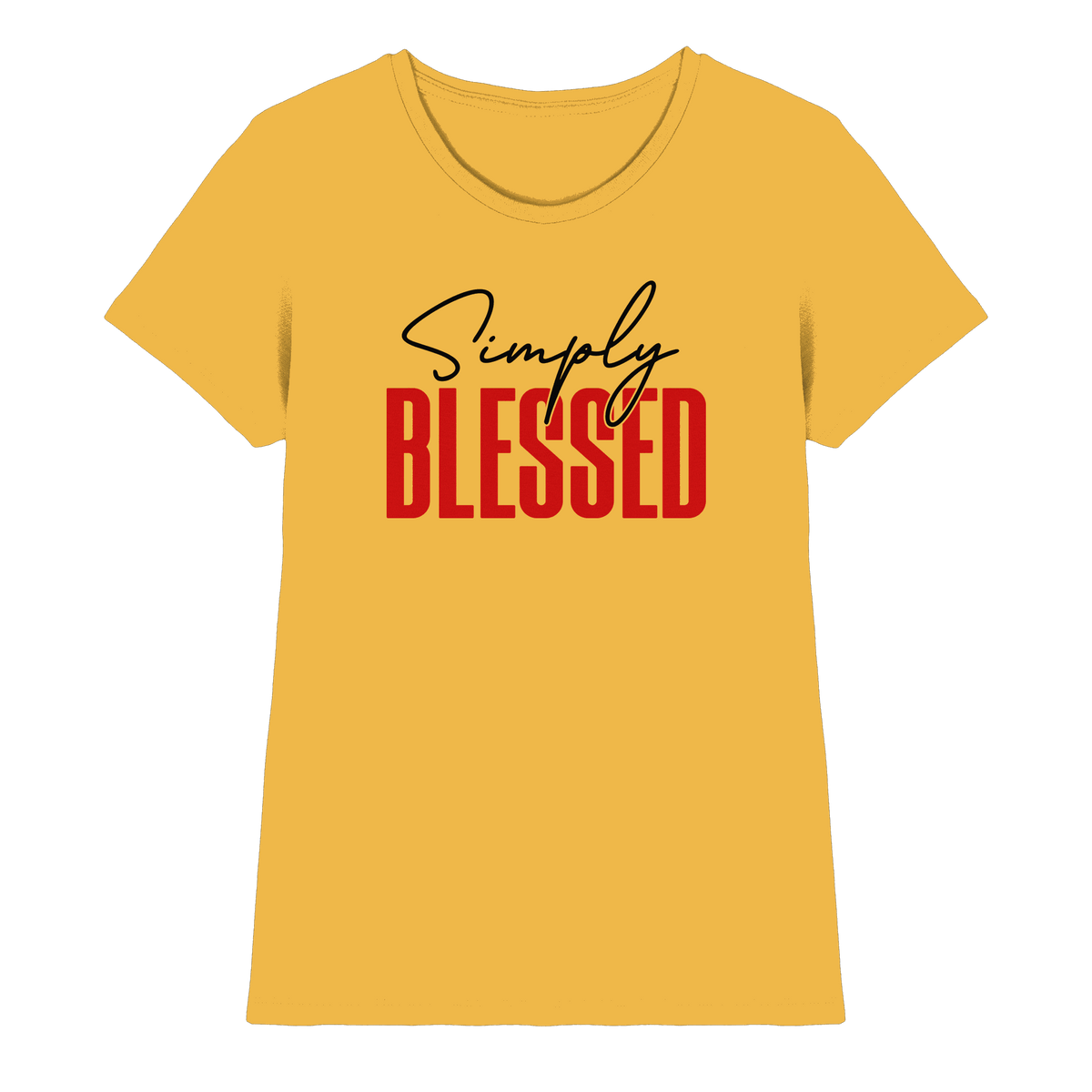 Simply Blessed | Christliches Design mit klarer Botschaft - Ladies Premium Shirt - Lady-Shirts - Gold - GfoitMa