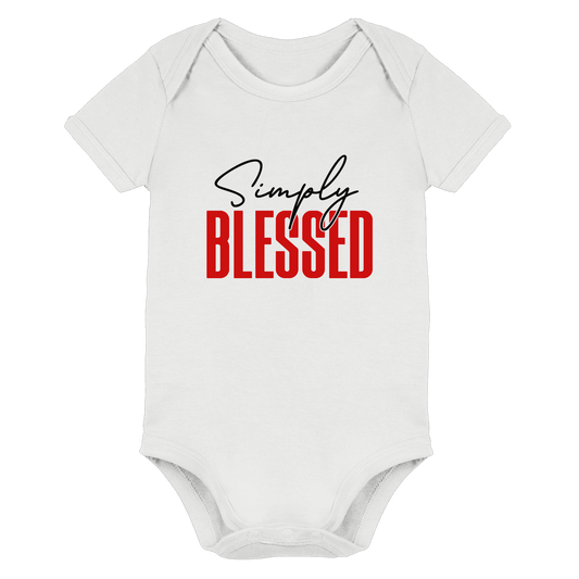 Simply Blessed | Christliches Design mit klarer Botschaft - Organic Baby Bodysuit - Kids & Babys - White - GfoitMa