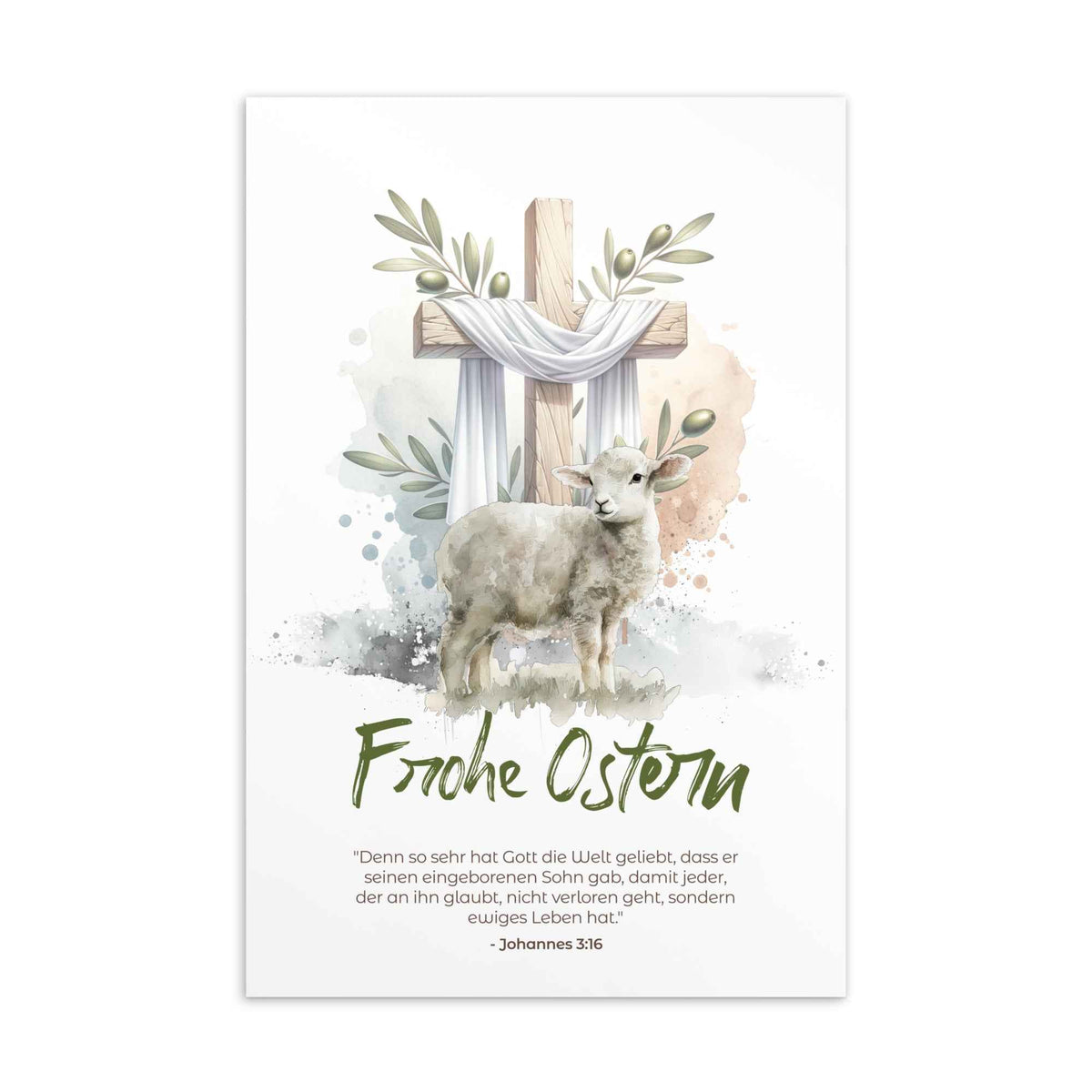 Frohe Ostern – Gottes Liebe in Johannes 3:16 - Standard-Postkarte