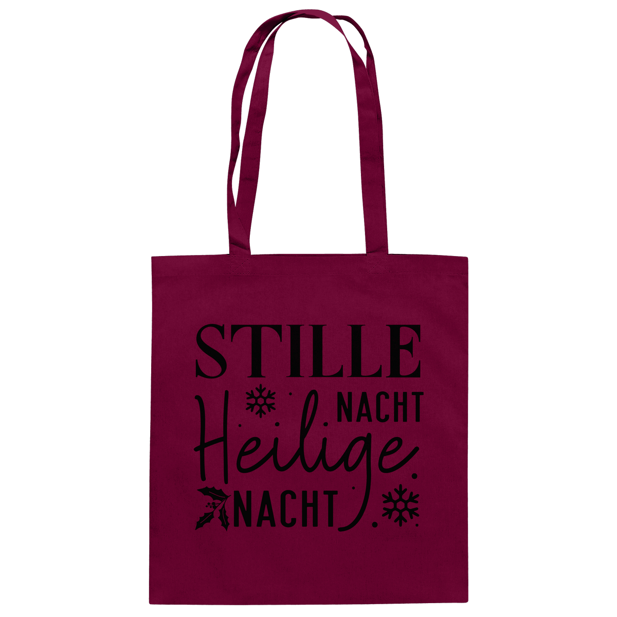 Stille Nacht, heilige Nacht – Die wahre Botschaft von Weihnachten - Baumwolltasche - Taschen - Burgundy - GfoitMa