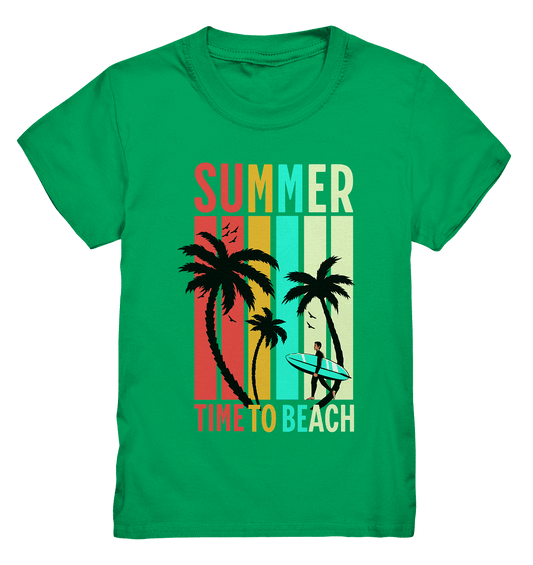 Summer Time to Beach – Sonne, Sand & Lebensfreude - Kids Premium Shirt - Kids & Babys - Kelly Green - GfoitMa