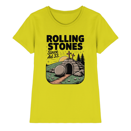 The Stone Was Rolled Away – Since AD 33 - Ladies Premium Shirt - Lady-Shirts - Pixel Lime - GfoitMa