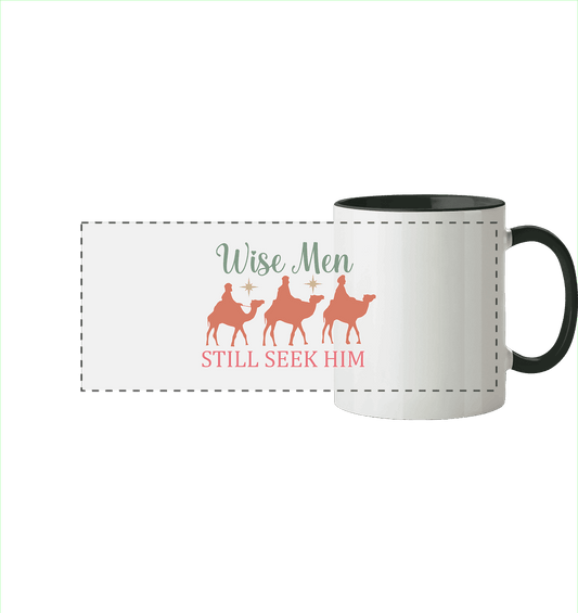 Weise Männer suchen ihn noch immer | Christliches Design mit den 3 Weisen - Panorama Tasse zweifarbig - Trinkgefäße - Black - GfoitMa