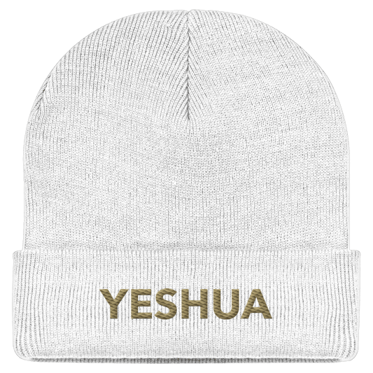 YESHUA – Der Name über allen Namen | Christliche Kleidung - Classic Beanie - Kappen & Mützen - White - GfoitMa