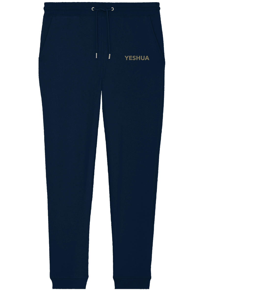 YESHUA – Der Name über allen Namen | Christliche Kleidung - Organic Jogger Pants (Stick) - Hosen - French Navy - GfoitMa