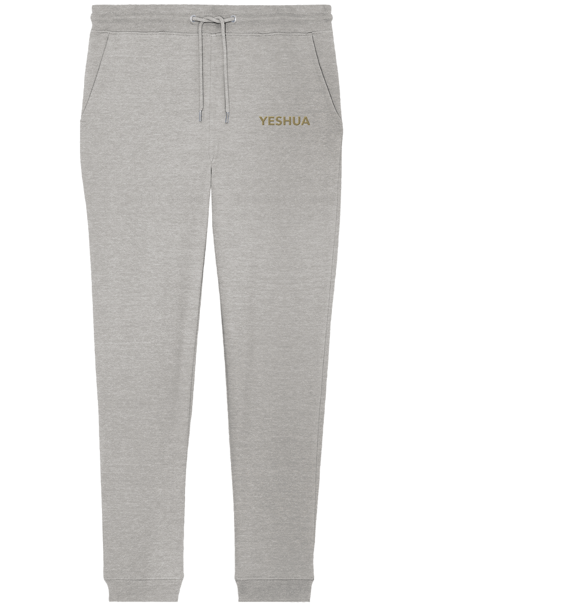 YESHUA – Der Name über allen Namen | Christliche Kleidung - Organic Jogger Pants (Stick) - Hosen - Heather Grey - GfoitMa