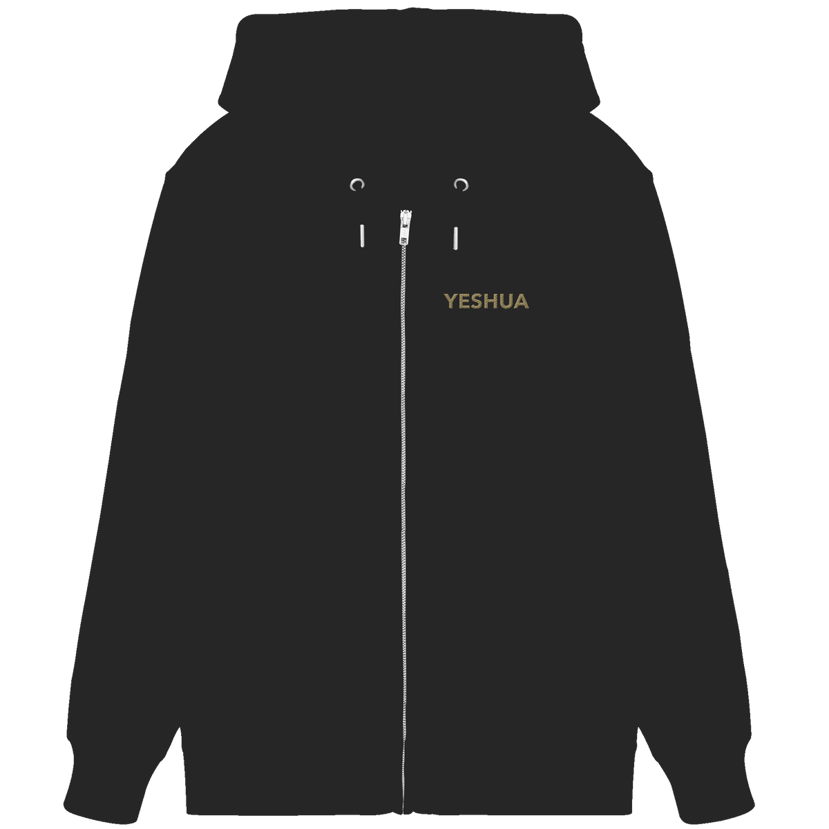 YESHUA – Der Name über allen Namen | Christliche Kleidung - Organic Zipper (Stick) - Jacken/ Zipper - Black - GfoitMa