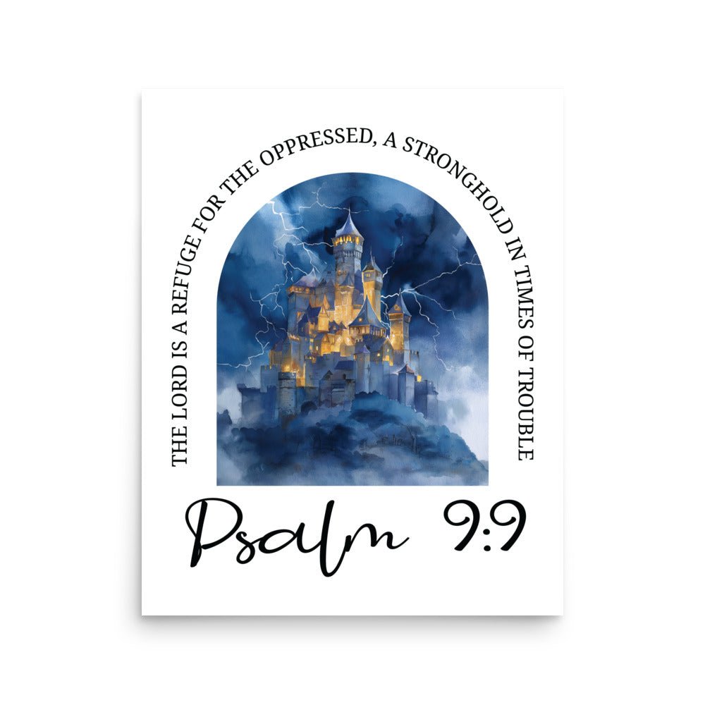 Zuflucht im Sturm – Psalm 9:9 - Poster - 16″×20″ - GfoitMa