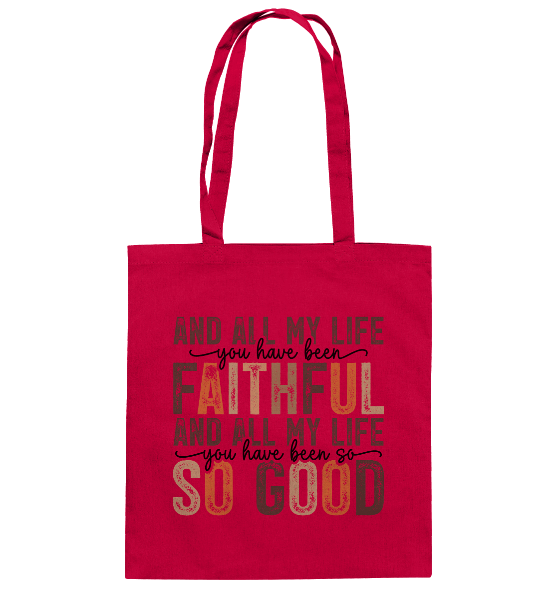 All My Life – Treue und Güte - Baumwolltasche - Taschen - Classic Red - GfoitMa