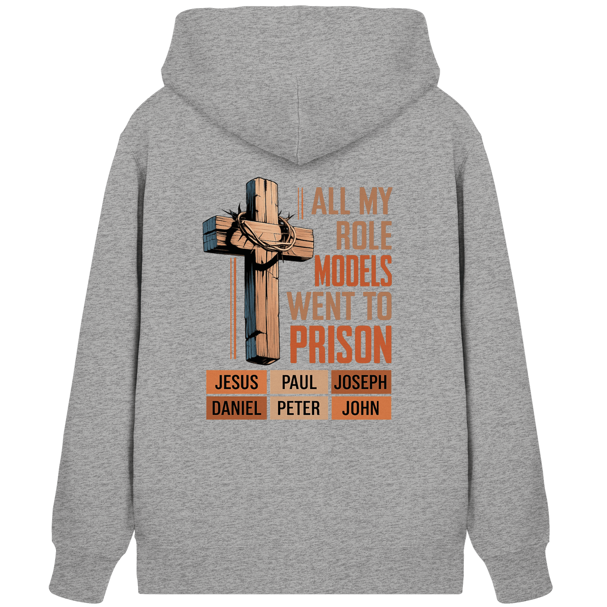All My Role Models Went to Prison | Christliches Design - Organic Zipper - Jacken/ Zipper - Heather Grey - GfoitMa