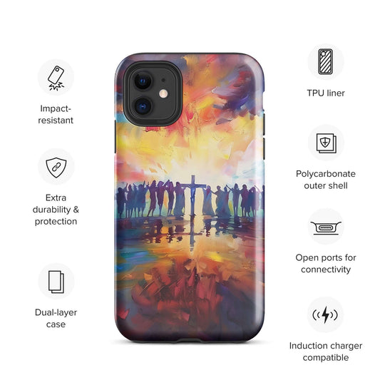 Am Kreuz vereint – Hoffnung für alle - Hardcase iPhone® Handyhülle - iPhone 11 - GfoitMa